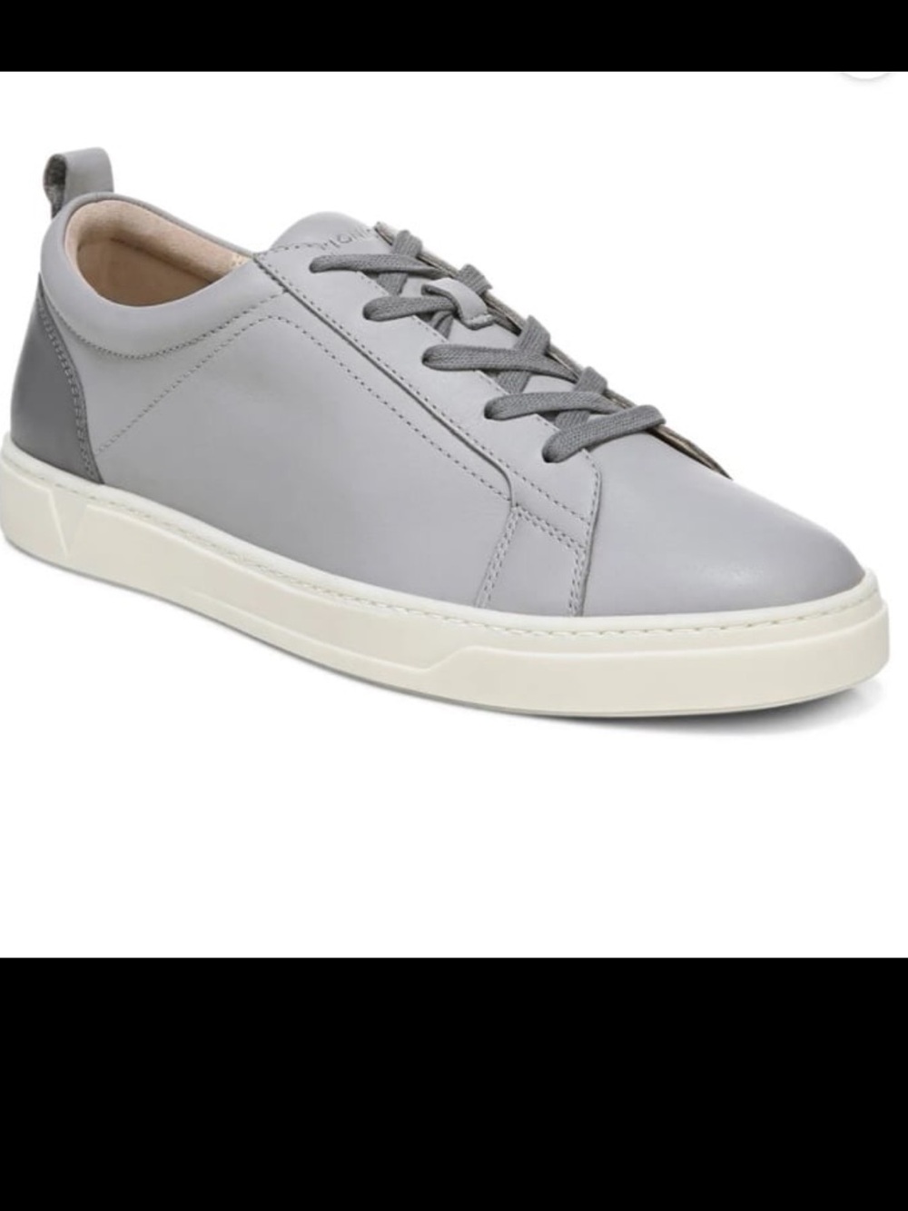 Vionic Lucas Mens 10.5 Casual Arch Supportive Shoe Gray Leather